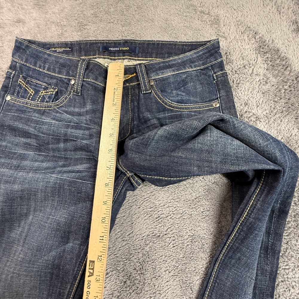 Vigoss Studio The Brooklyn Skinny Jeans Womens 27 Dark Wash Denim Y2K Low Rise - Picture 9 of 10